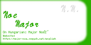 noe major business card